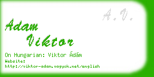 adam viktor business card