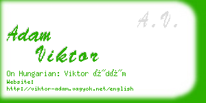 adam viktor business card